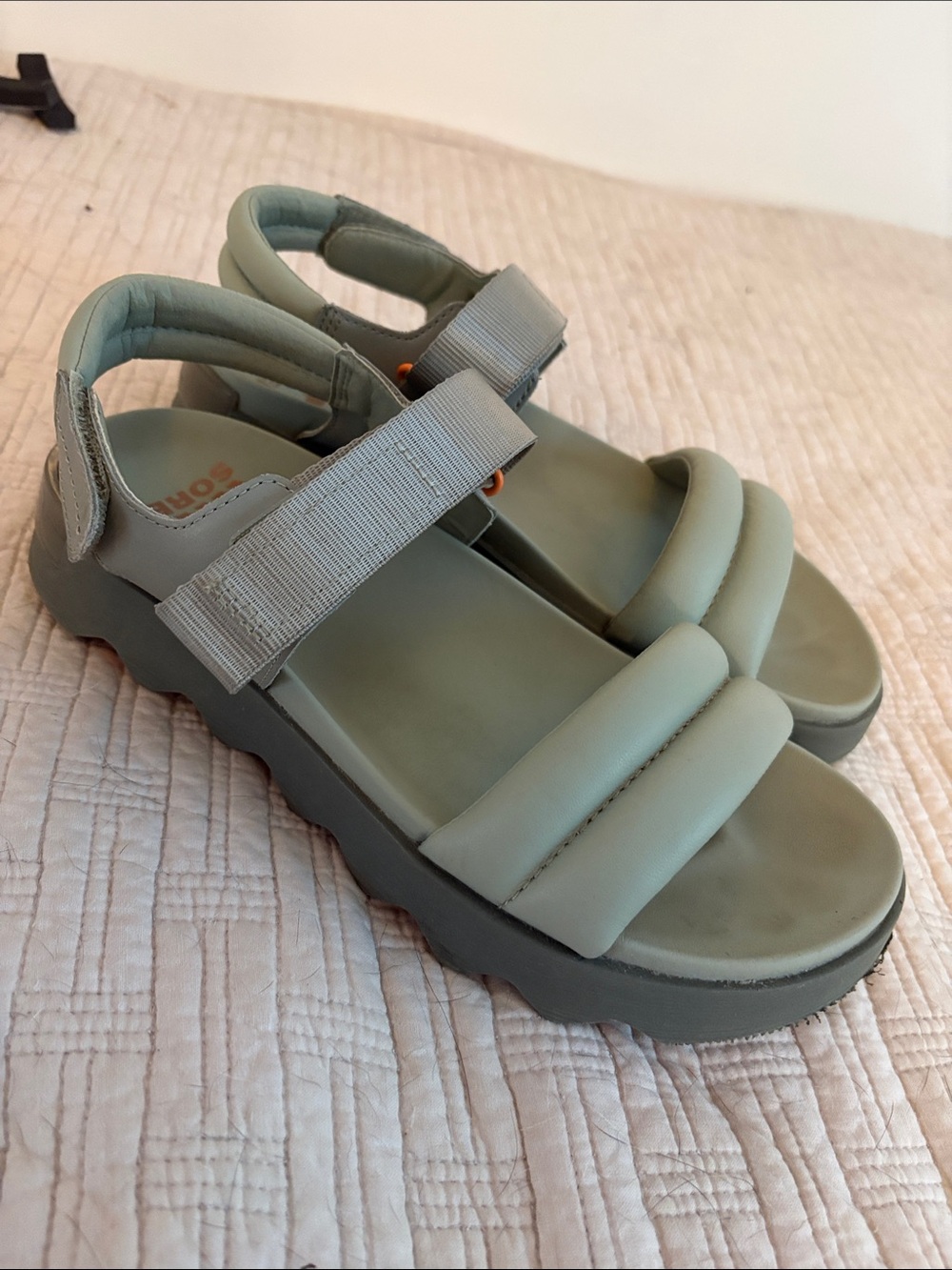 Sorel Women's Sage Green Viibe Padded Strap Sandals 10.5